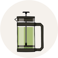 French Press Pressen und Genießen