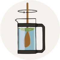French Press Umrühren