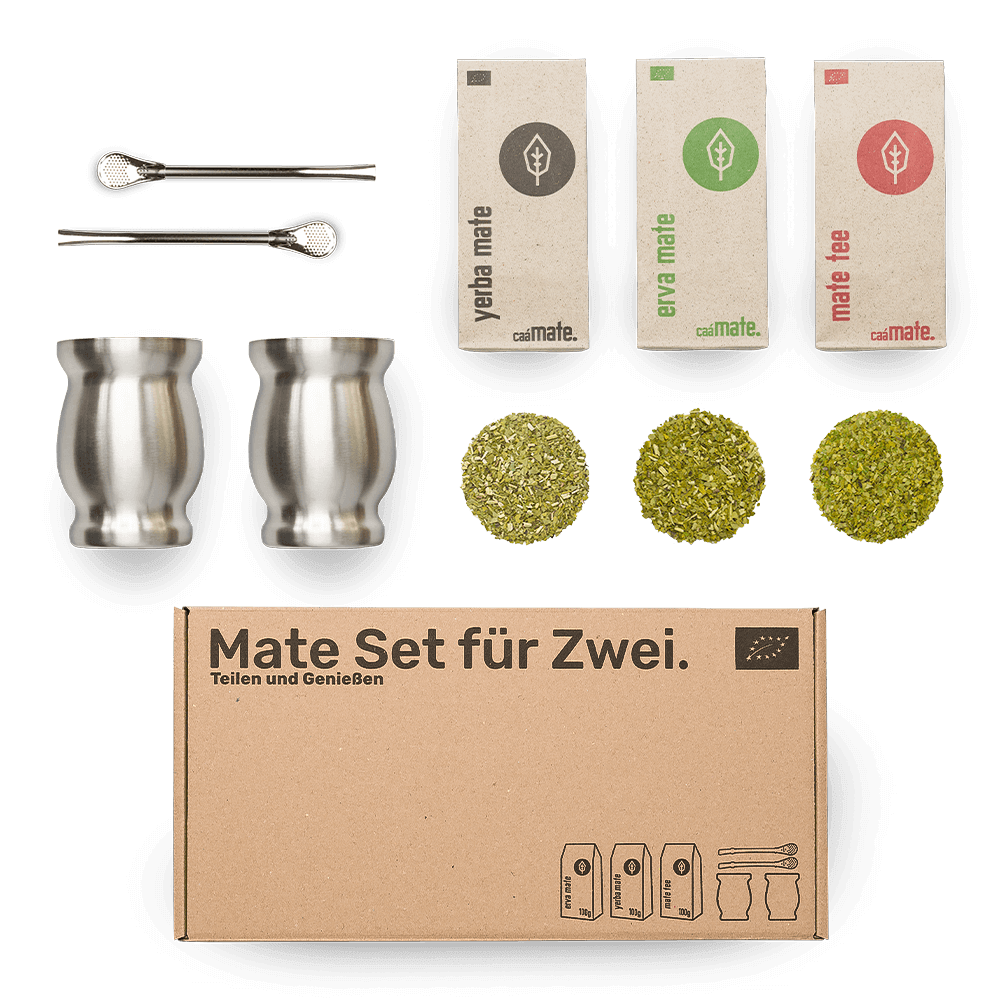 Mate Set für 2 Edelstahl