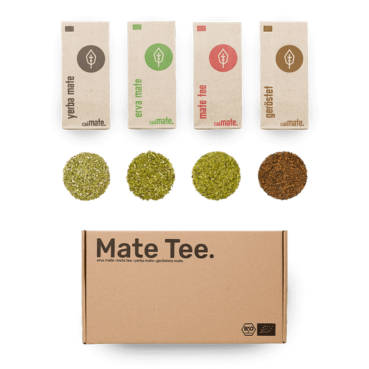 Mate Tee probierset vier Sorten caámate erva mate yerba mate mate tee geröstete mate